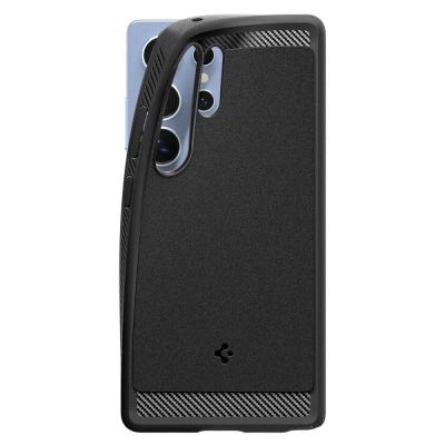 Kapotë telefoni Spigen Rugged Armor MagFit për Galaxy S25 Ultra, mbrojtje e fortë, e zezë mat