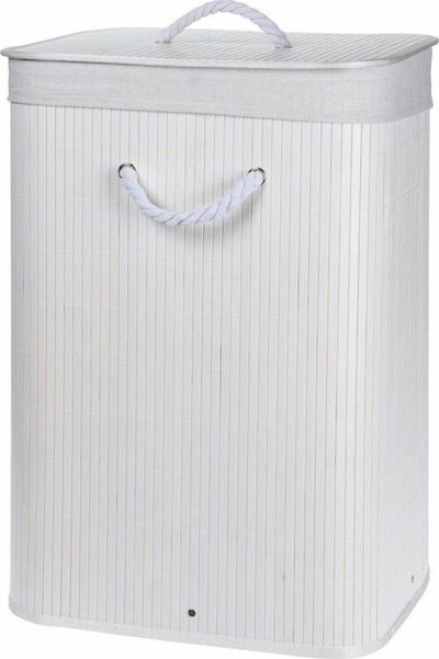 Shportë rrobash Bathroom Solutions Laundry Basket, paloset, e bardhë