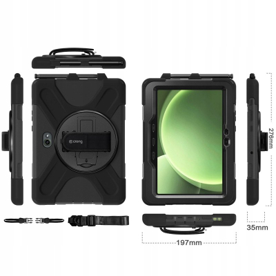 Etui Crong Defender Plus, Samsung Tab Active5 Pro, e zezë