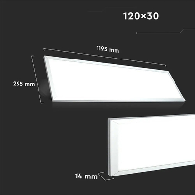 Panel LED V-TAC VT-12031, 29W, 1200x300mm, 6400K, i bardhë