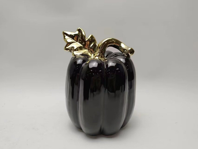 Figurë dekorative Mave Pumpkin, qeramike, 16cm, e zezë