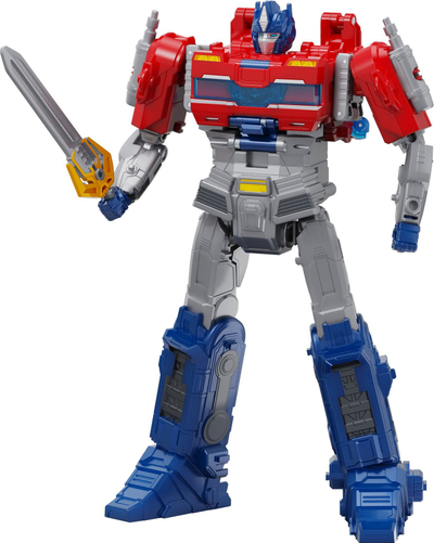 Lodër figurë Transformers One Power Flip Optimus Prime, interaktive, me dritë edhe zë, kuqe blu gri