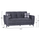 Set divanësh Juana 2-pjesësh HM11246.10, gri