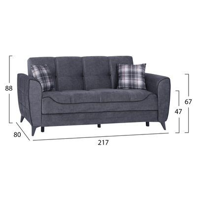 Set divanësh Juana 2-pjesësh HM11246.10, gri