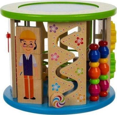 Kub druri edukativ Kruzzel 24670, aktivitete Montessori, shumëngjyrësh