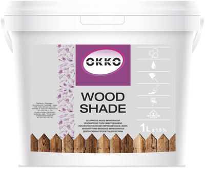 Impregnant druri Okko Wood Impreg, 1L, ngjyrë e zezë