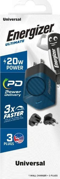 Karikues prizë Energizer Ultimate, 20W GaN PD, USB C, blu