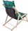 Karrige deckchair HOBBYGARDEN Marlena, dru pishe, jastëk 8 cm, blu