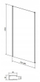 Panel anësor dushi Cersanit Larga, 80x195 cm, xham transparent, i zi