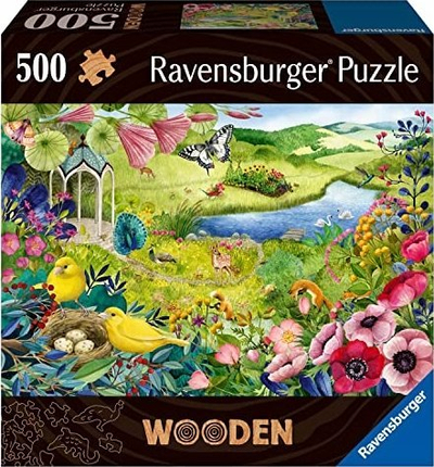 Puzzle druri Ravensburger Nature Garden, dizajn kopsht, shumëngjyrësh