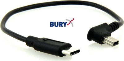 Kabllo karikimi Bury Take&Talk Universal XL/XXL, USB Type C, këndore, e zezë, set 10 copë