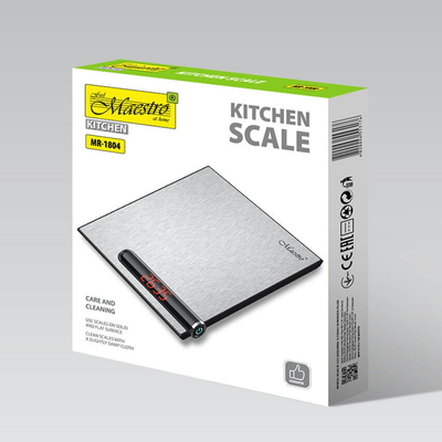 Peshore kuzhine Maestro MR-1804, 5kg, ekran LCD, çelik inox ngjyrë argjendi