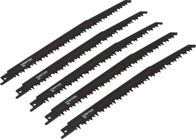 Set tehe sharrë reciproke Faster Tools 8787 për dru, 300mm, 5 copa, të zeza