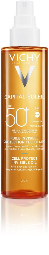 Vaj mbrojtës kundër diellit Vichy Capital Soleil SPF 50+, 200 ml, transparent