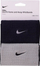 Rrip kyçi sportiv Nike Swoosh Doublewide NNNB0022OS, set 2 copë, 12.5cm, gri e zezë