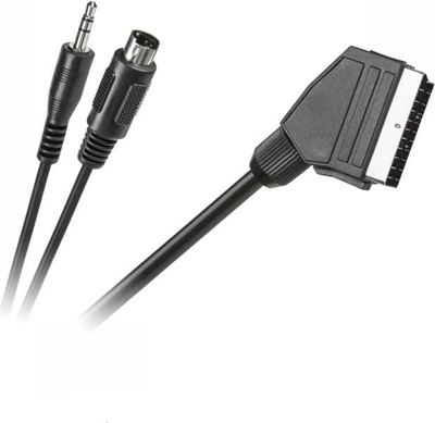 Kabllo EURO SCART SVHS me Jack 3.5mm, 15m, e zezë