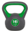 Kettlebell Atom, 16 kg, plastik, gri me jeshile