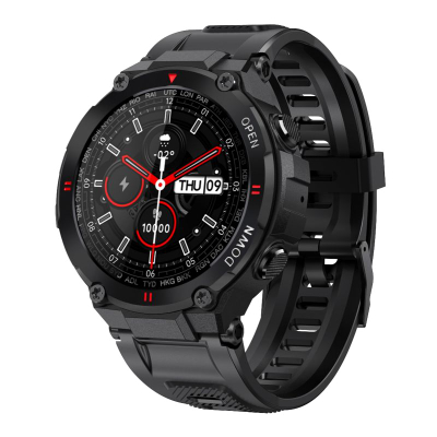 Smartwatch Giewont GW430-1, sportiv, që s’e ha uji, i zi