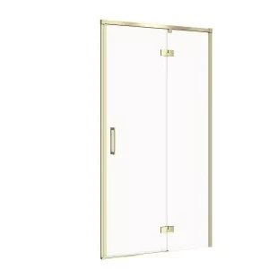 Derë dushi LARGA S164-063, 100x195 cm, xham i kthjellët, profil ari mat