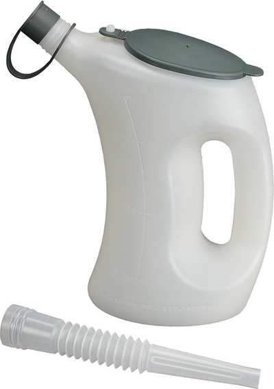 Kupë matëse Pressol 0656237, 1L, plastike, e bardhë transparente