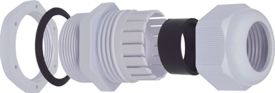 Gland kabllor Incobex Elplast PG9 ENE-00405, plastik, IP68, gri