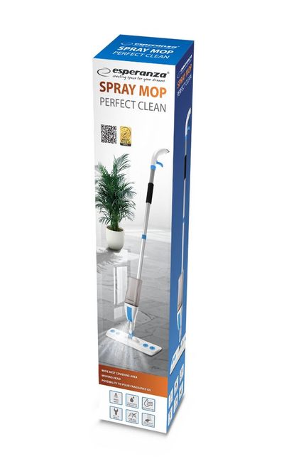Mop me spruco Esperanza Perfect Clean EHS003, rezervuar 600ml, mikrofibër, gri