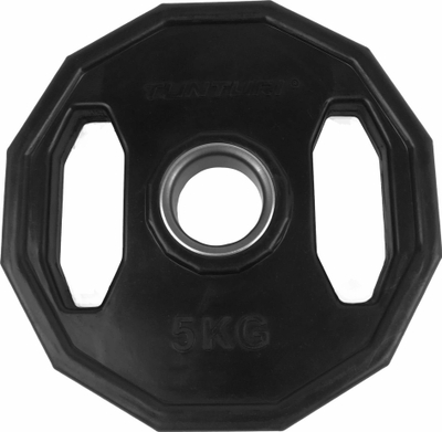 Disk olimpik Tunturi, 5 kg, vrimë 50 mm, i zi