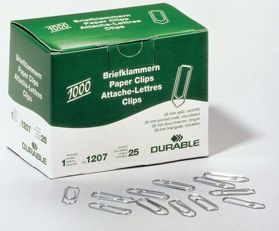 Kapëse letre Durable, 26 mm, 1000 copë të galvanizuara