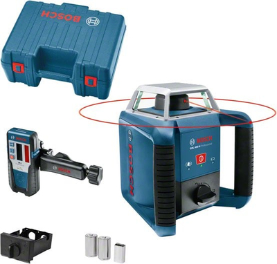 Lazer rotacioni Bosch GRL 400 H Professional, set profesional, për ambiente të jashtme