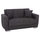 Divan-krevat dykësh HM3241.03, mekanizëm click-clack, 153x87x77cm, gri i errët