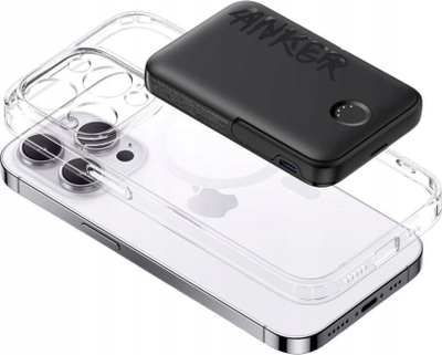 Powerbank Anker 322 MagGo, 5000mAh, wireless 7.5W, me bazë mbajtëse