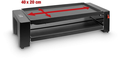 Grill raclette Fritel RG3195, 1200W, për 8 veta, i zi gri