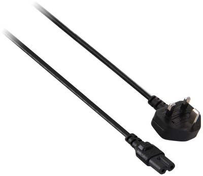 Кабел за струја V7 BS 1363 во IEC 60320 C8, 2 m, црн
