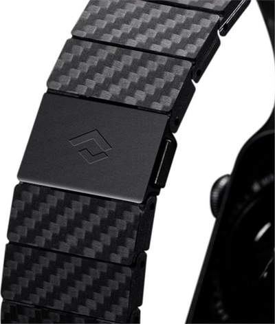 Rrip ore PITAKA Carbon Fiber Link Bracelet, 38-40mm, për Apple Watch, i zi