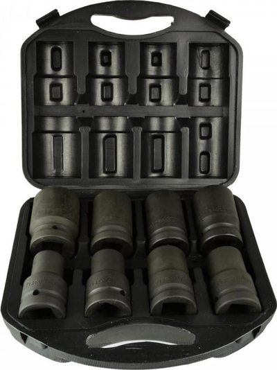 Set çelësash goditës Geko G10074, 8 copa 19-41mm, 1", në kuti