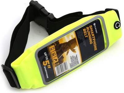 Спортски појас Platinet Smartphone Running Belt, до 5", џеб со прозорец, флуоресцентно жолт
