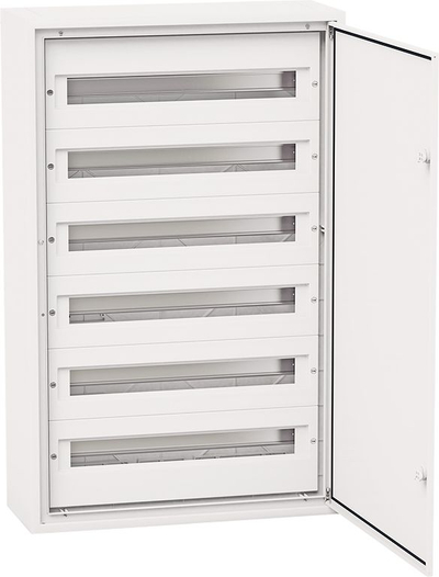 Panel shpërndarës Elektro-Plast DARP-144, 6x24 module, i montueshëm në mur, IP54, derë alumini, i bardhë