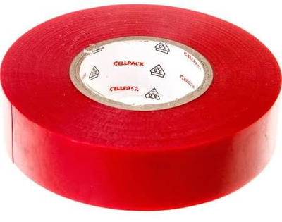 Shirit izolues Cellpack 128, PVC, 19mm x 25m, i kuq