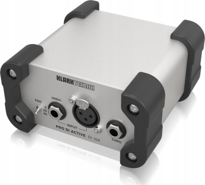 Direct box aktiv Klark Teknik Pro DI Active DI 10A, 1 kanal, trup metalik, gri