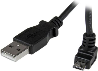 Kабел Micro USB StarTech USBAUB2MU, 2 m, USB A во Micro USB B аголен нагоре, црн