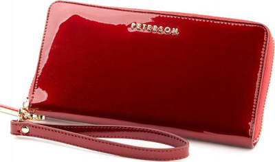 Portofol lekure PETERSON Zipper Stop, për goca, RFID, i kuq