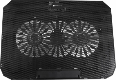 Stand ftohës për laptop Techly, deri 17\", 2 ventilatorë, i zi