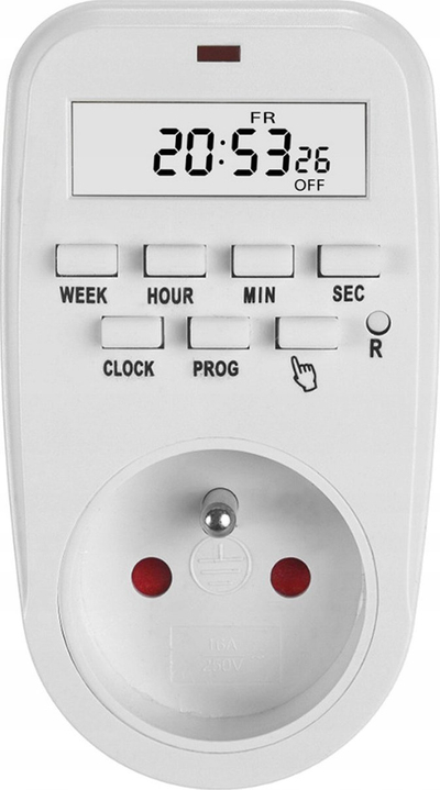 Programator kohe dixhital GreenBlue GB362 E, ekran LCD, i bardhë