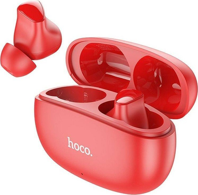 Kufje Bluetooth pa tela HOCO EW17, in-ear, me kuti karikimi, të kuqe