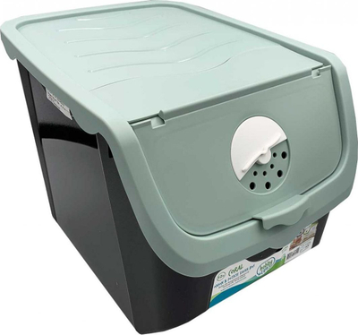 Enë plastike për fruta dhe perime, me ventilim, transparente