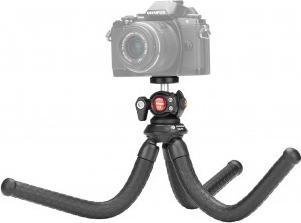 Tripod fleksibël Fotopro Alien Pod RM-80, mban gjer në 1.2 kg, me kokë KII dhe mbajtëse telefoni, i zi