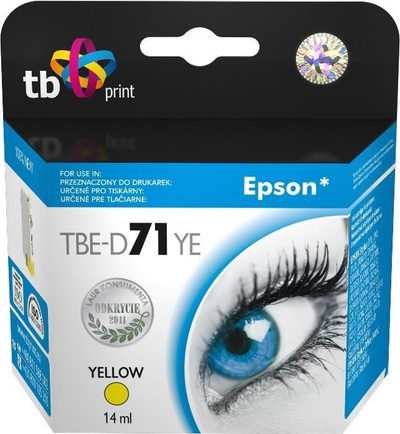 Patrone boje TB Print për Epson T071440, e verdhë, 11ml