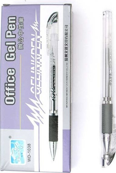 Stilolaps xhel Silver GM1038, efekt argjendi metalik, trup i tejdukshëm, argjendtë