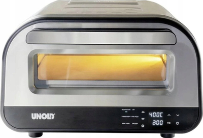 Furra elektrike për pica Unold Luigi 68816, gur pice 32 cm, 1700W, çelik inox