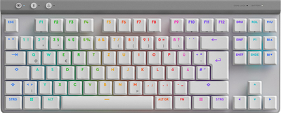 Tastierë Logitech G G515 LIGHTSPEED TKL, QWERTZ gjermanisht, e bardhë